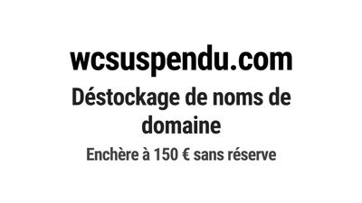 Nom de domaine wcsuspendu.com. Catégorie: Construction et BT…