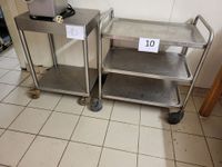 Desserte roulante en inox à 3 plateaux (mauvais état - 85 x …