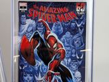 a close up of a comic book with a spider - man on it