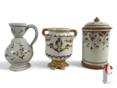 three different types of vases on a white background