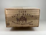 a close up of a wooden box with a label on it