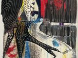 une image d'une peinture représentant une femme marchant dans une rue