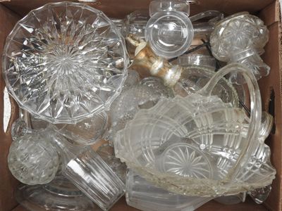 a box full of glass items that are sitting in it