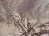 an image of a drawing of a man sitting on the ground