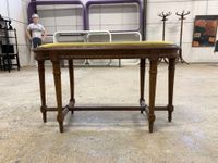 Banquette de piano ovale en hêtre mouluré et sculpté reposan… (photo 3)
