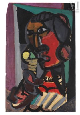 une image d'un tableau représentant une femme avec un oiseau dans la main