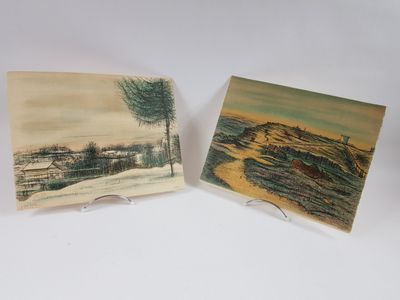 Jean CARZOU (1907-2000) - "Paysage côtier" et "Paysage ennei…