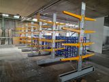 a large room with a lot of shelvings in it