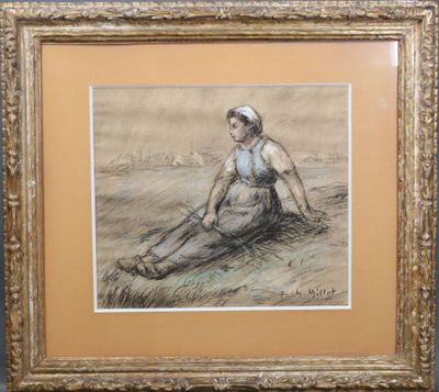 l'image d'un dessin d'une femme assise sur le sol