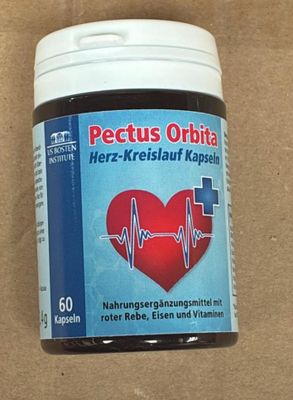 a bottle of pectus orbita on a table