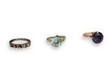 three rings and a ring on a white background