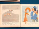 two children ' s books with pictures of a fox and a dog