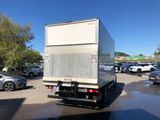 a white truck that is parked in a parking lot
