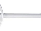 a close up of a screw on a metal pole on a white background