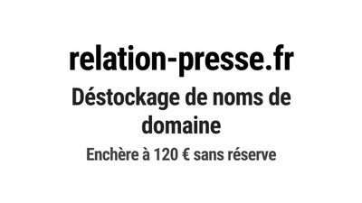 Nom de domaine relation-presse.