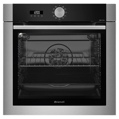 Four encastrable Brandt BOP7534X, finition inox et verre noi…