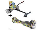 deux survols représentant un skateboard et un skateboard sur fond blanc