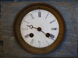 a clock with roman numerals on the face of it
