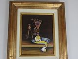 a picture of a painting on the wall of a room