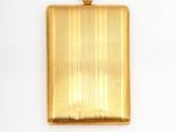 an image of a gold plated case with a clasp on a white background