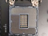 an overhead view of a computer motherboard with a cpu on it