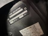 a close up of a motor with a label on it