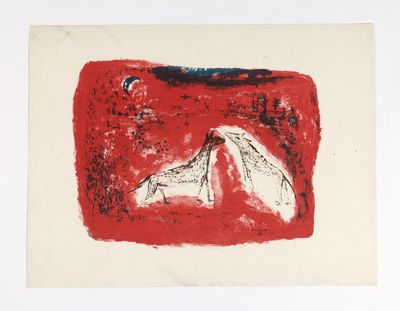 une image représentant un dessin rouge et blanc dans lequel figure un couteau