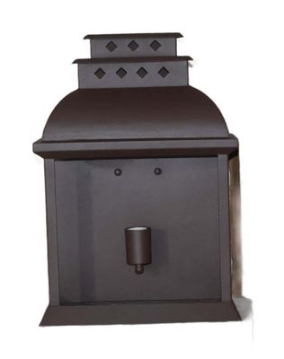 an image of a dark colored lantern on a white background