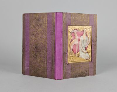 un vieux livre avec l'image d'une femme et d'un homme