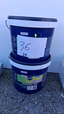 Lot de 2 seaux de peinture de la marque Levis, Leviscryl Mat…