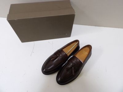 SAISON - Taille 36 - Mocassins en cuir lisse marron ornés de…