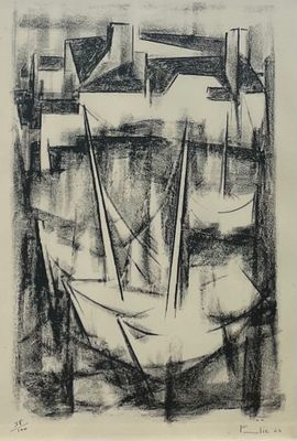Fernand ELIE (1906-1992) Bretagne lithographie
