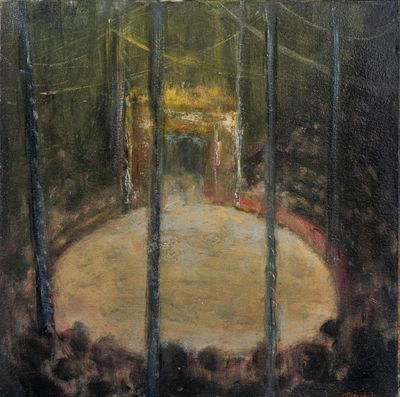 Hervé THIBAULT (né en 1944) La piste du cirque - Photo 1