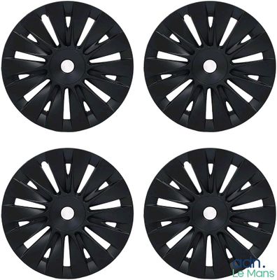 set of four black wheel hub covers for toyota camry