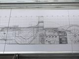 a picture of a drawing of a submarine on a white board