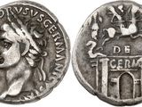 a silver coin with an image of a woman on it