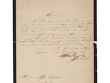 a letter written in black ink on a piece of paper