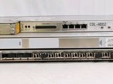 three servers stacked on top of each other on a white surface