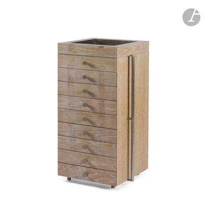an image of a wooden chest of drawers with drawers underneath it