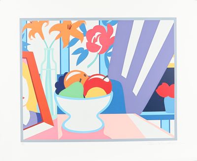 a picture of a bowl of fruit on a table