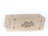 the wooden box is empty and ready to be filled with wine
