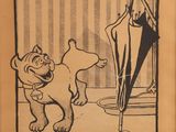 dessin d'une bande dessinée représentant un chat et un chien avec un parapluie