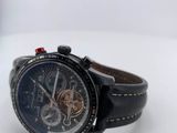 an image of a wrist watch with a black leather band