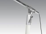a close up view of a microphone on a stand
