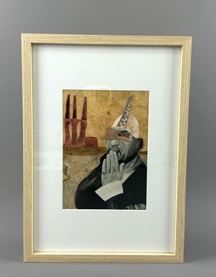 Chloé SADOUN, Les ébaubis n°5, Collage signé au centre. 12 x…