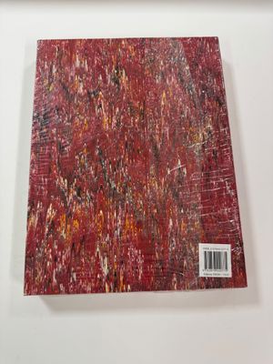 the front cover of a book with a picture of a red painting on it