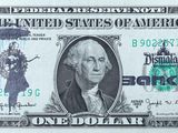 a picture of a one dollar bill with a picture of president george washington on it