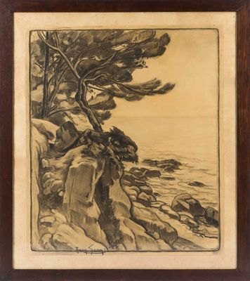 Sany SASSY (XIXe-XXe siècle) Les pins en bord de mer - 1932 …