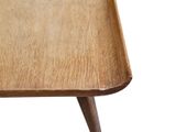 an image of a close up of a wooden table on a white background