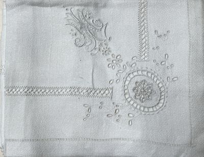 a close up of a piece of cloth with a design on it